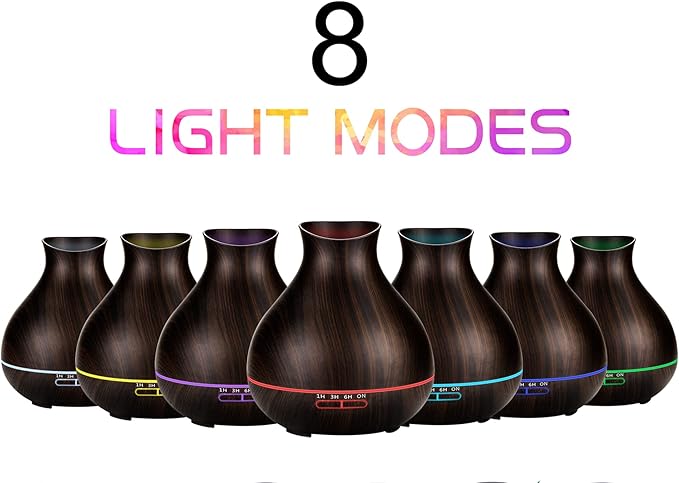 BZseed Aromatherapy Essential Oil Diffusers,2 PCS 550ml High Mist Output Humidifiers for Large Room, Home, Waterless Auto-Off, 7 Color LED Lights Cool Mist Humidifier Ultrasonic Diffusers - Bloomnest