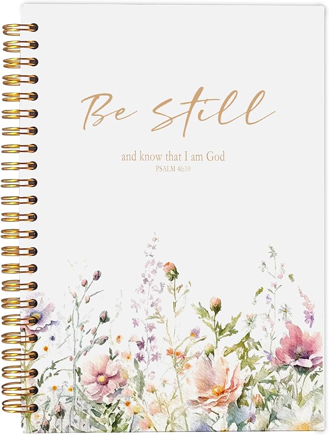 PSALM 46 Be Still and Know That I am God Christian Notebook Journal - Christian Gifts for Women, Bible Journal Notebooks for Note Taking, Bible Journaling Notebook, Spiral Notebook 5.5x8.3 - Bloomnest