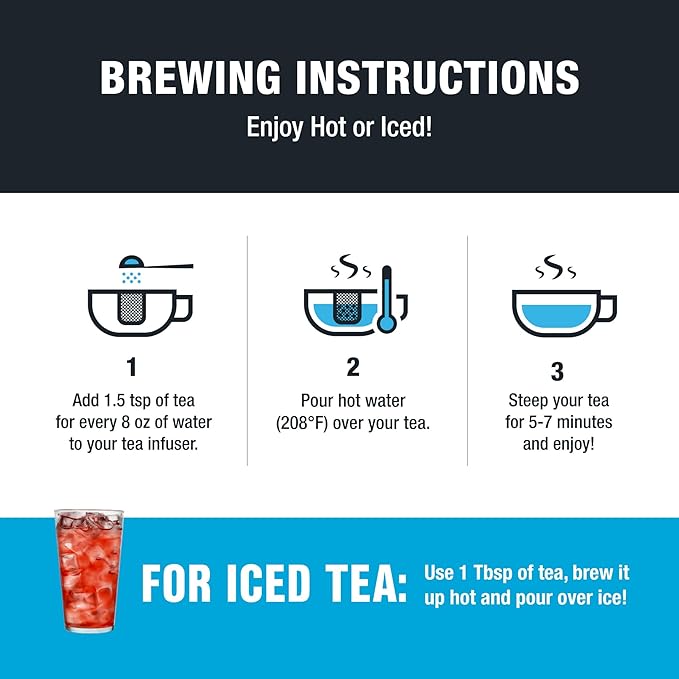 Tiesta Tea - Strawberry Lemonade, Loose Leaf, Strawberry Lemon Herbal Tea, Premium Non-Caffeinated Fruit Blend, Make Hot or Iced & Brews Up to 200 Cups, 16 Ounce Resealable Bulk Pouch - Bloomnest