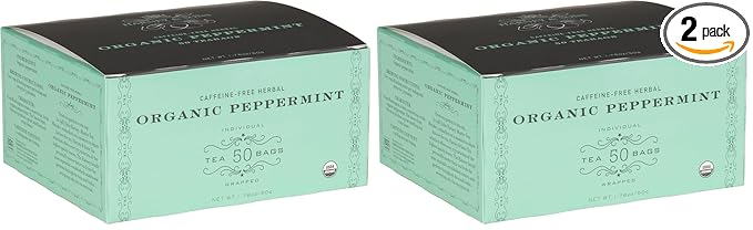 Harney & Sons Organic Peppermint Tea 1.76oz/50g (50 Tea Bags) (Pack of 2) - Bloomnest