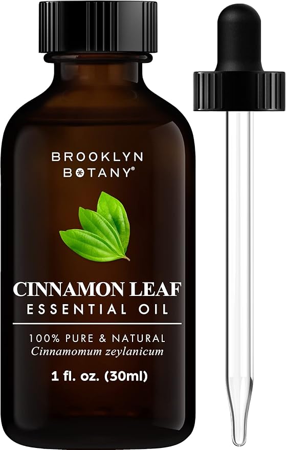 Brooklyn Botany Cinnamon Leaf Essential Oil - 100% Pure and Natural - Premium Grade Oil with Dropper - for Aromatherapy and Diffuser - 1 Fl Oz - Bloomnest