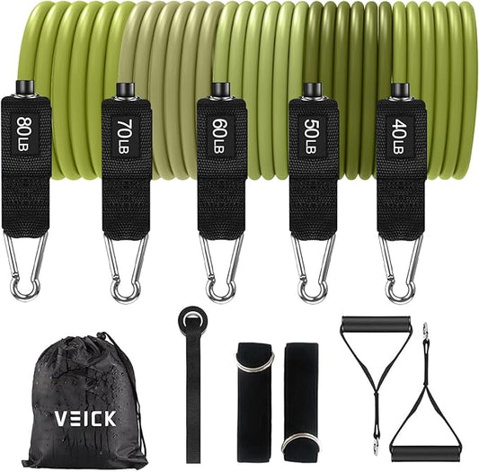 VEICK Resistance Bands, Exercise Bands, Workout Bands, Resistance Bands for Working Out with Handles for Men and Women, Exercising Bands for Fitness Weights Work Out at Home - Bloomnest