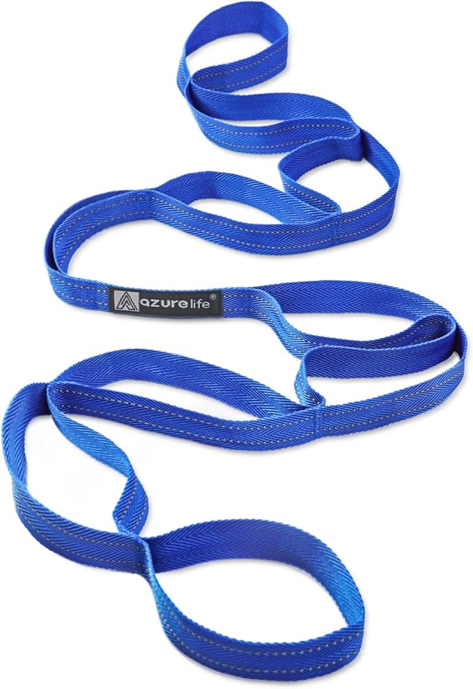 Premium Durable Stretch Straps with Loops, Stretching Strap for Physical Therapy, Multi-Loop Yoga Strap Fitness Exercise Strap for Yoga, Pilates, Dance, Flexibility&Exercise - Bloomnest