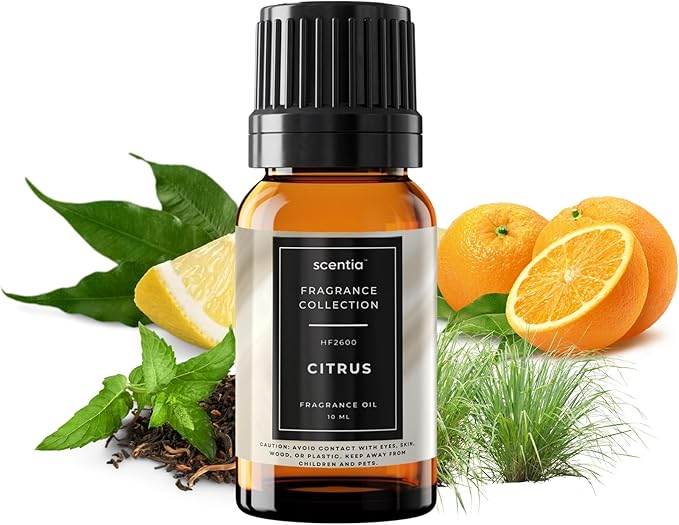 Scentia HF2600 Diffuser Oil – Citrus Fragrance Oil for Diffusers Inspired by Delano Beach Scent, Luxury Hotel Style Home Fragrance Oil for Aromatherapy, Candle Making & DIY – 10 ml Scentia