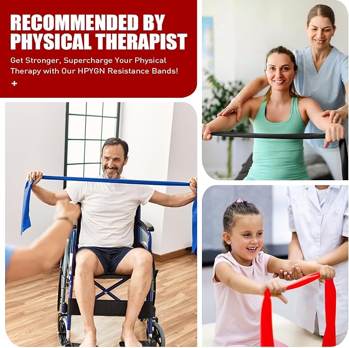 Resistance Bands, Exercise Bands, Physical Therapy Bands for Strength Training, Yoga, Pilates, Stretch Elastic Band with Different Strengths, Workout Bands for Home Gym - Bloomnest