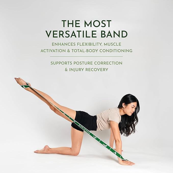 Stretching Strap: HEAVY Resistance Band, Stretch Strap with Loops for Yoga, Pilates, Dance, Physical Therapy, Gymnastics, Yoga Strap for Stretching, Workout, Flexibility - Bloomnest