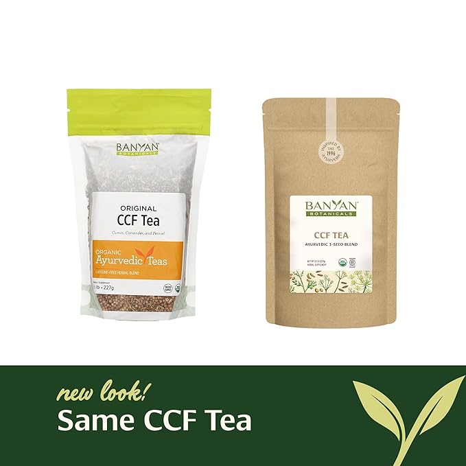 Banyan Botanicals CCF Tea (Cumin, Coriander, Fennel) – Organic Traditional Ayurvedic Detox Tea For Supporting Digestion & Gentle Cleansing* – ½ lb. – Non-GMO Sustainably Sourced Vegan - Bloomnest
