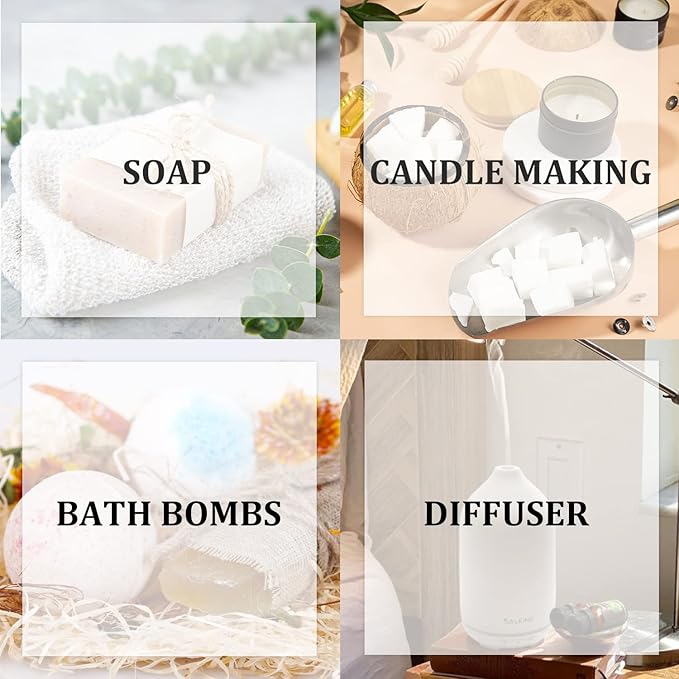 SALKING Spring Fragrance Oils Set, Premium Essential Oils Gift Set for Diffuser, Scented Oil for Soap & Candle Making - After Rain, Fresh Cut Grass, Sweet Pea, Rose Geranium, Cherry Blossom, Gardenia - Bloomnest