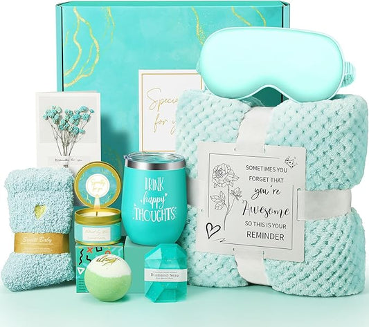 Valentines Day Gifts for Her Women Daughter Girlfriend Wife, Happy Birthday Gifts for Women Mom Her Friend Sister Wife Grandma, Self Care Gift Get Well Relaxing Spa Galentines Day Gift Basket Set - Bloomnest