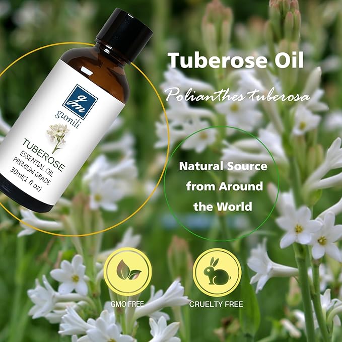 Tuberose Essential Oil, Home Fragrance Oil, Candle Scents Soy Wax Candle Making, Freshie Scents Oils for Soap, Dryer Balls, Diffusers, Laundry, Slime -1 oz /30ml - Bloomnest
