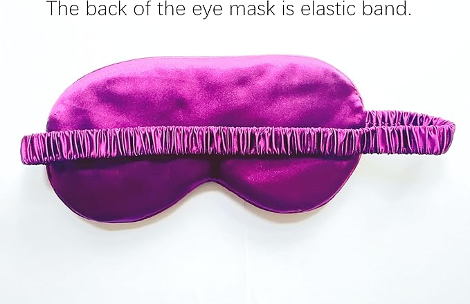 Silk Eye Mask for Sleeping - Satin Eye Cover with Silk Storage Bag Dark Purple - Bloomnest