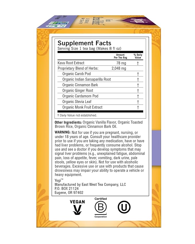 Yogi Tea, Kava Stress Relief, 16 Count - Bloomnest