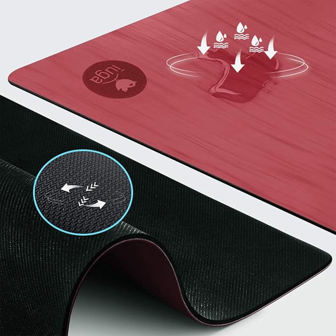 IUGA Pro Yoga Mat Non Slip Pilates Mat Anti-tear Eco Friendly Hot Yoga Mat with SGS Certified Material Free Carrying Strap Included