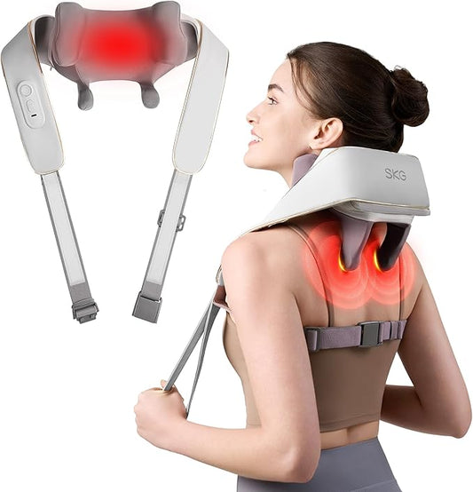 SKG Neck Massager for Pain Relief Deep Tissue 6D Kneading with Heat Cordless Neck and Shoulder Massage Gifts for Men and Women H5 mini