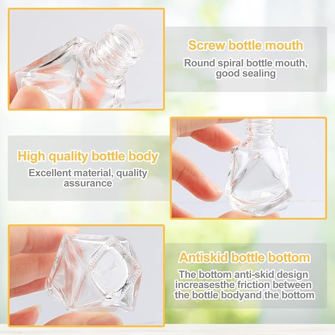 20 Pcs 8ml Hanging Car Air Freshener Diffuser,Empty Refillable Clear Glass Essential Diffuser Oil Aromatherapy Fragrance Perfume Pendant Vials with Wooden Caps & Hanging String - Bloomnest