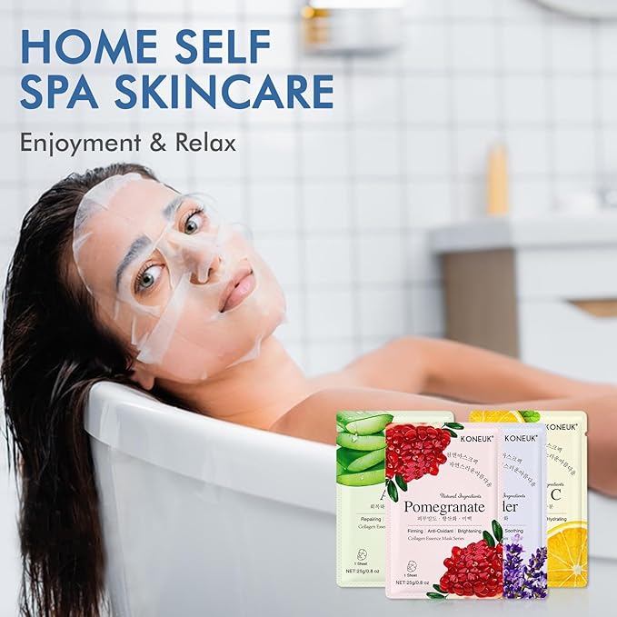 126 Pack Sheet Face Masks Skincare, Bulk Facial Mask Gifts Set for Women Skin Care, Hydrating Face Masks Suitable for All Skin Types, Face Mask Spa for Sensitive Skin - Bloomnest