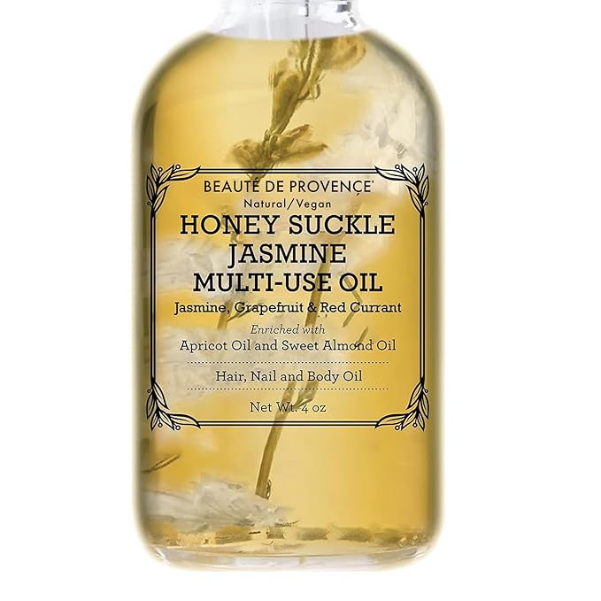 BEAUTE DE PROVENCE Multi-Use Face, Body & Hair Oil - Hydrates Skin, Restores Shine - With Apricot, Coconut Oil & Vitamin E - 4 Fl Oz - Bloomnest