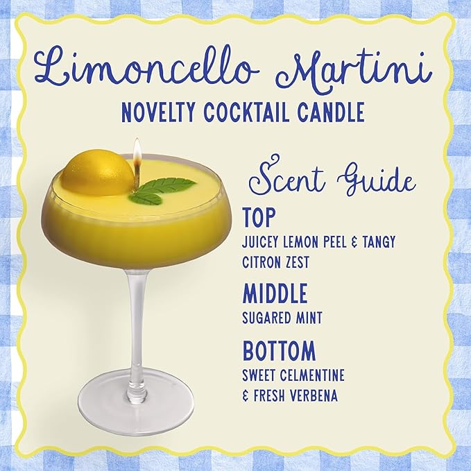 Limoncello Citrus Candle, 40+ Hour Long-Lasting Burn Handcrafted Decorative Candles for Home Scented, Non Toxic All-Natural Soy Wax Lemon Candle, Bar Cart Accessories & Decor - Bloomnest