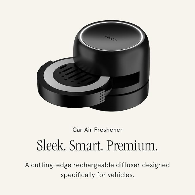 Pura Car Pro - Portable Smart Fragrance Diffusion - Rechargeable & Cordless Fragrance Diffusion for Car Rides - Portable Smart Car Diffuser - Automatic Start & Stop Accelerometer Detects Motion - Bloomnest