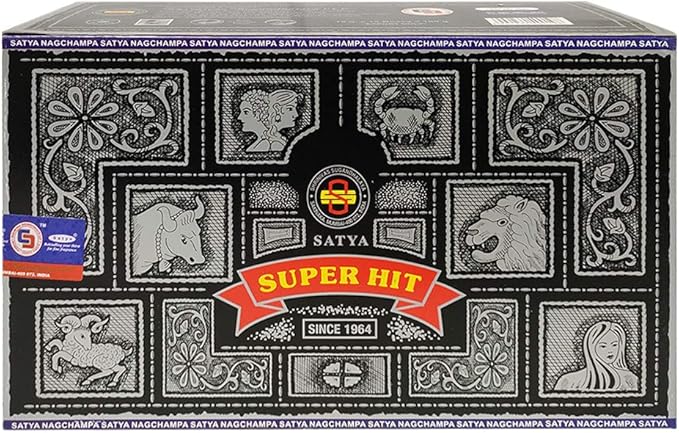 Super Hit Incense Sticks 15g x 12 and Incense Stick Holder Bundle Insence Insense Satya - Bloomnest