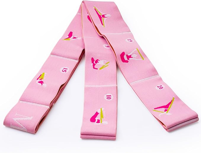Resistance Bands 11 Loops with Guide Stretch Straps - Exercise Bands for Stretching, Yoga, Pilates & Physical Therapy - Elastic Fabric Workout Bands for Home Gym, Dance, Flexibility Training & Ballet Stretching Equipment - Bloomnest