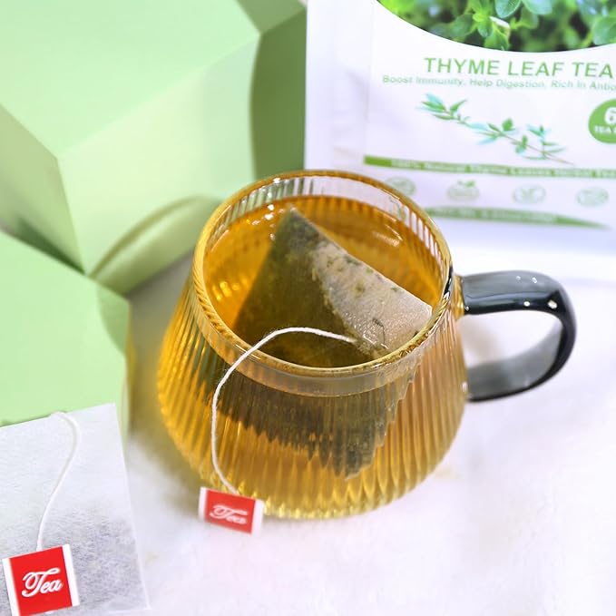 TEARELAE - Thyme Tea Bags - 60 Count - 100% Pure Natural Thyme Leaves - Help Digestion, Boost Immunity - Non-GMO - Caffeine-Free - Bloomnest