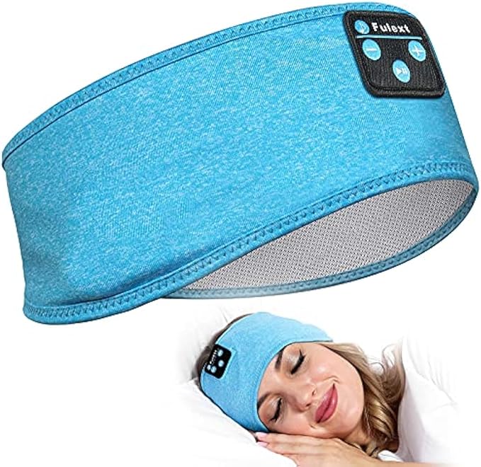Sleep Headphones Bluetooth Headband, Perytong Upgrage Soft Sleeping Wireless Music Sport Headbands, Long Time Play Sleeping Headsets with Built in Speakers - Bloomnest
