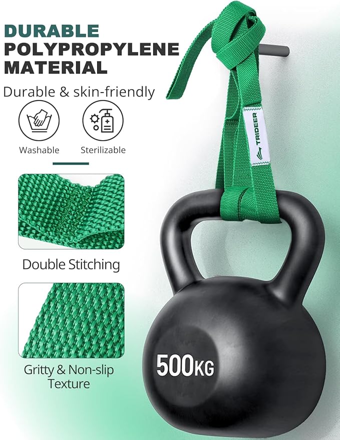 Trideer Stretching Strap Yoga Strap for Physical Therapy, 10 Loops Yoga Straps for Stretching, Non-Elastic Stretch Strap for Pilates, Exercise, Stretch Band for Women & Men