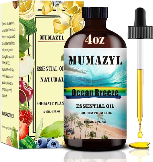 Ocean Breeze Essential Oil, Ocean Breeze Oil 4 Fl Oz 120ML for Diffuser Humidifier Yoga Cleaning DIY Candle Soap Making Fragrance Oils - Bloomnest