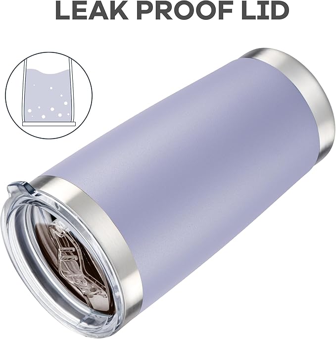 20 oz Tumbler with Lid Stainless Steel Double Wall Vacuum Insulated Tumblers Powder Coated Cups Travel Mug Keep Drinks Cold and Hot, Cosmic Lilac