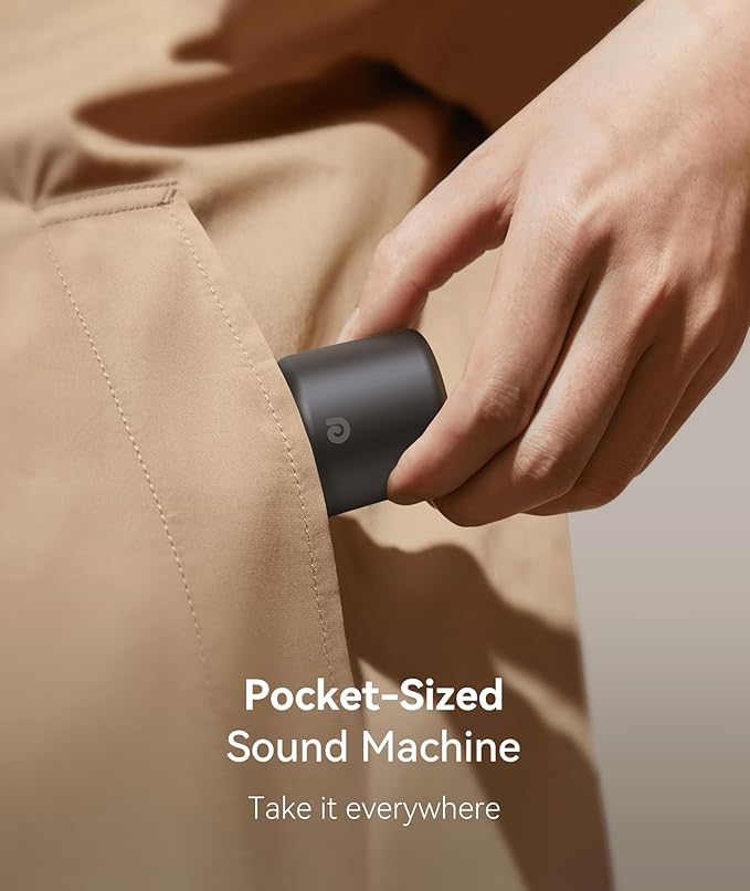 Dreamegg Travel Sound Machine - Portable Sound Machine for Baby Adults, Travel Sound Machine for Sleep, 16 Nature Sound, Timer, White Noise Machine for Sleeping Gift, Black