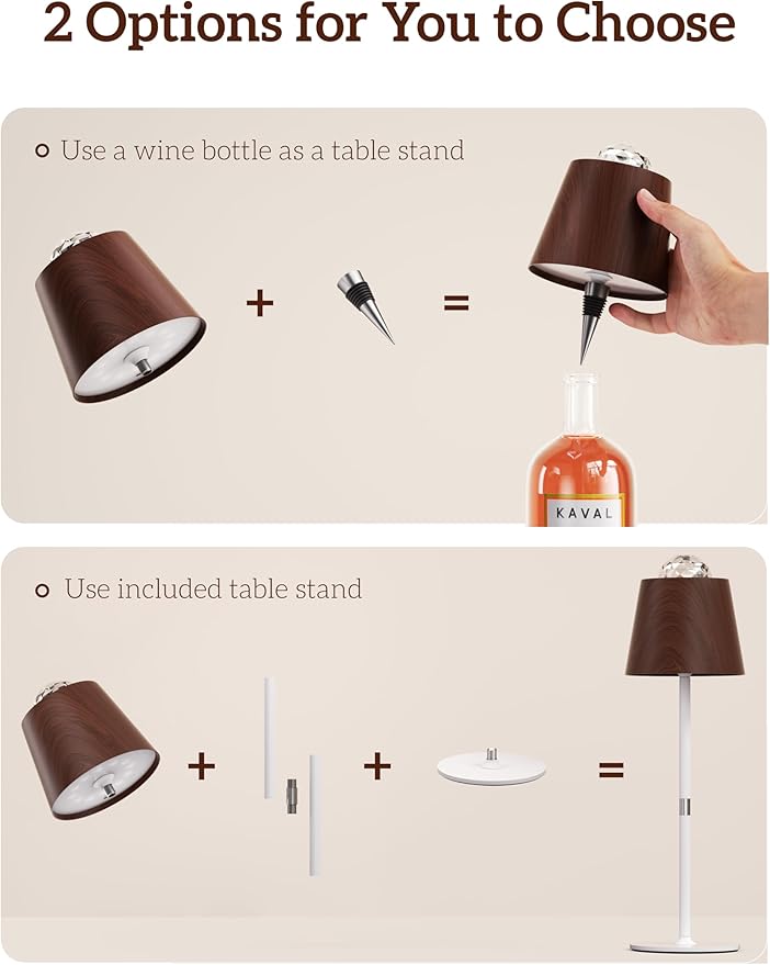 Joyzy Table Lamp Projector Lighting, Wireless Wine Bottle Lamps Rechargeable Lights Water Wave Ripple Projection Liquor Bottle Decoration Light Ambient for Bar - Bloomnest