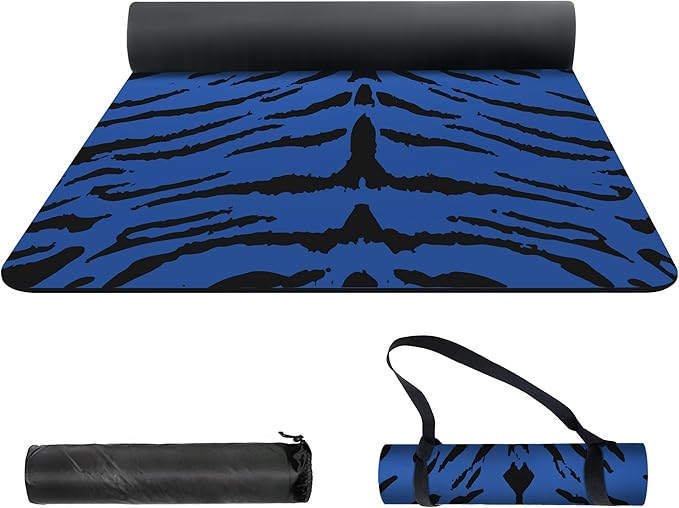 nuveti Yoga Mat Print Extra Thick TPE Non Slip Fitness Exercise Mat with Carrying Bag,72"x24" Extra Thick 6MM Exercise & Workout Mat for Yoga, Pilates Fitness and Floor Exercises - Bloomnest
