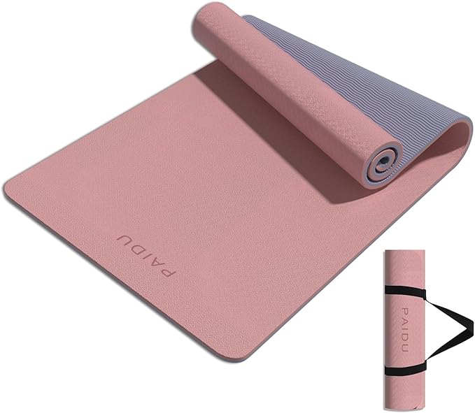 Yoga Mat 8mm Super Thick TPE Fitness Mat | SGS Certified | Non-Slip, Odorless & Tear-Resistant | Unisex with Strap | for Yoga, Pilates, Meditation & Home Workouts - Bloomnest