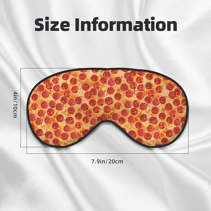 Pizza Pepperoni Sleeping Eye Mask Eye Mask for Sleeping Soft Comfort Eye Shade Blackout Eye Cover for Deep Rest Travel Nap Meditation - Bloomnest