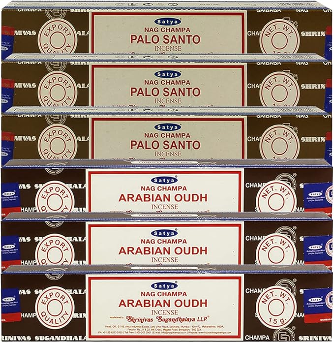 Palo Santo Arabian Oudh Incense Sticks & Holder Bundle Variety Pack from House of Nag Champa Incense Sticks and Trumiri TRUMIRI