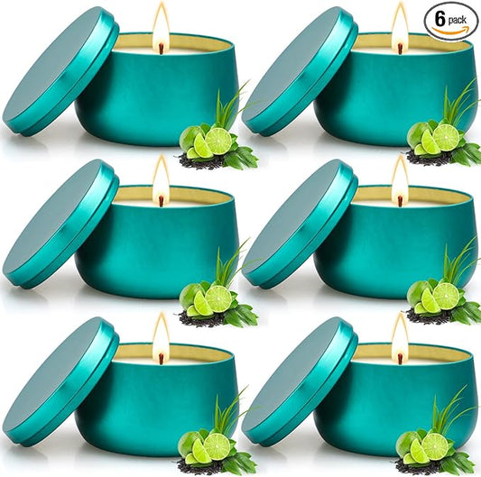 Scented Candles Gift Set, 6 Pack Candles for Home Scented, Long Lasting Soy Wax Lemongrass Candle, Decorative Jar Aromatherapy Candle Set Gifts for Women - Bloomnest