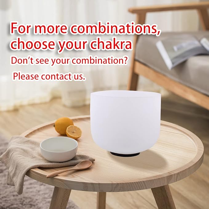 FMTY 7inch 8inch 9inch Crystal singing bowls set sound bowl for healing Mindfulness, Meditation, Yoga, Spiritual and Body Healing Chakra Bowl (D+E+F) - Bloomnest