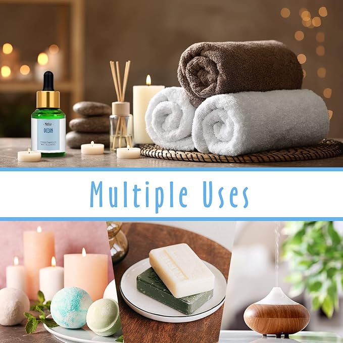 Ocean Fragrance Oil, MitFlor Single Scented Oil, Large Size Premium Grade Fragrance Oil for Diffuser, Soap & Candle Making Scent, Fresh Aromatherapy Oil for Home Fragrance, 30ml - Bloomnest