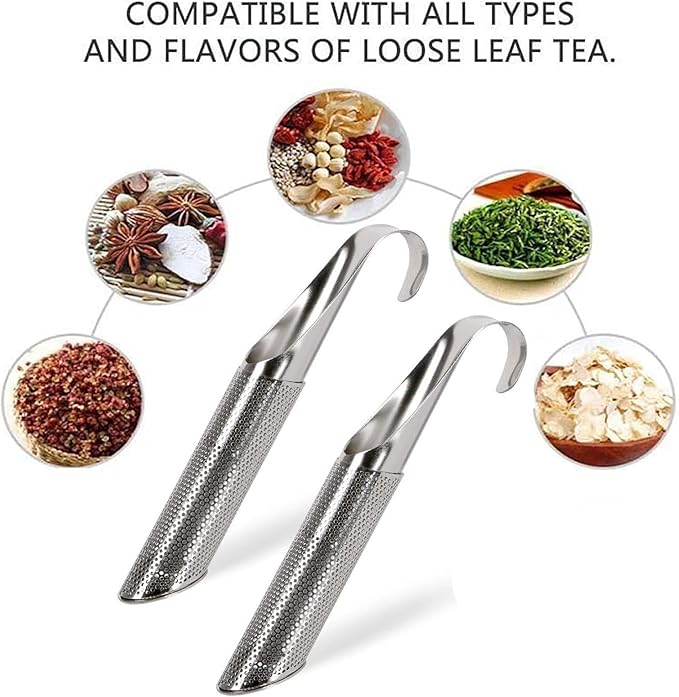 Stainless Steel Tea Diffuser & Strainers - 2PCS Long-handle Filters for Loose Leaf Tea, Coffee, Spices - Bloomnest