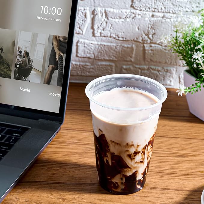 FOCUSLINE 300pack 16 oz Clear Plastic Cups Disposable, Plastic Clear Cups disposable, DrinkIng Cup for Water, Juice, Soda, Ice Coffee - Bloomnest