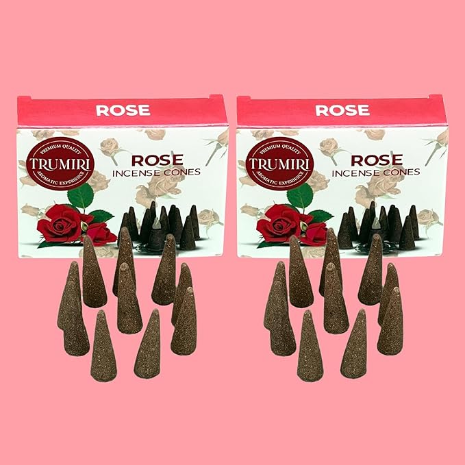 Rose Total 20 Cone Incense - Dual Pack of 10 TRUMIRI