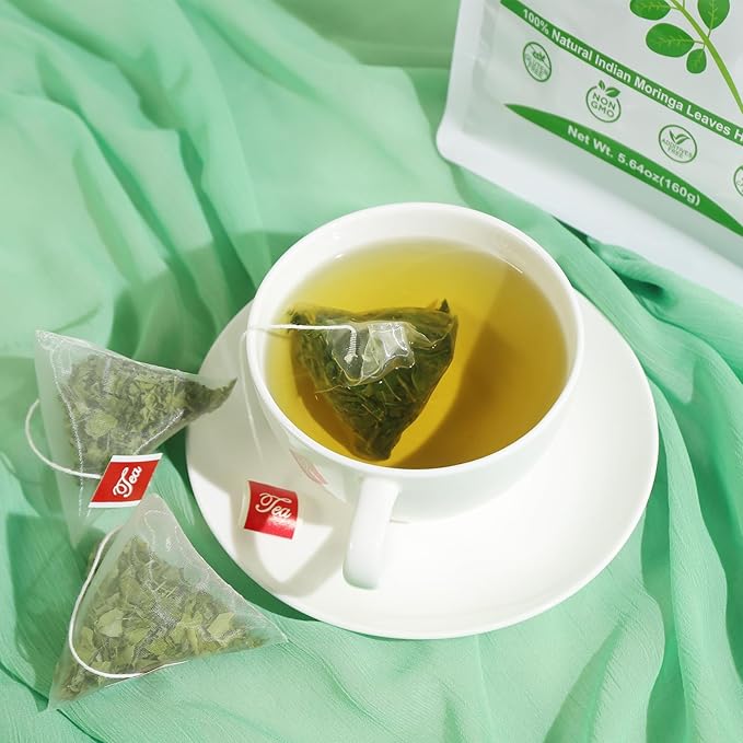 TEARELAE - Moringa Tea - 2g x 80 Count - Premium Moringa Leaves Tea Bags - Boost Immunity, Aid in Digestion - Non-GMO - Caffeine-Free - Bloomnest