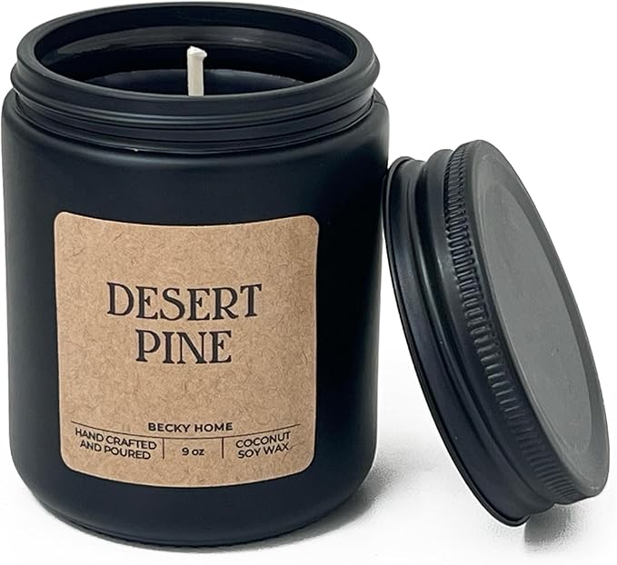 9oz Scented Candle for Men, Pine Scented, Men Scented Candle, Long Lasting Masculine Scents, Natural Coconut Jar Candle for Home, Bachelor Pad Decor, The Perfect Mens Gift - Bloomnest