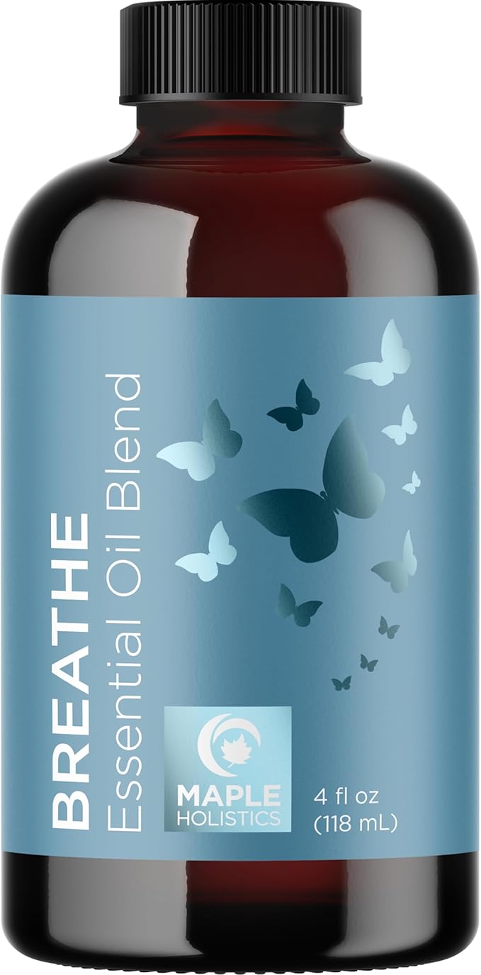 Breathe Essential Oil for Diffuser - Invigorating and Refreshing Breathe Essential Oil Blend with Eucalyptus Peppermint Tea Tree and Mint for Diffusers for Home and Shower Aromatherapy (4 Fl Oz) - Bloomnest