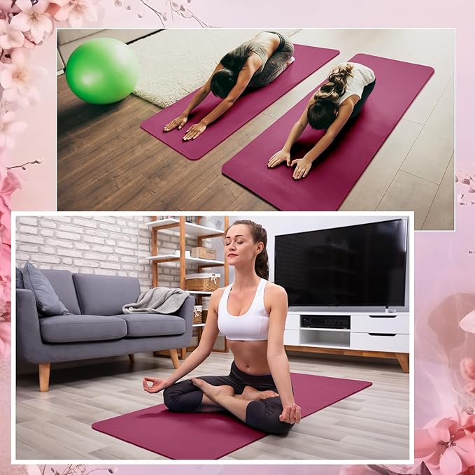 Timgle 6 Pack Yoga Mats Bulk Non Slip Exercise Yoga Mat Thick Anti Slip Tear Resistant Sports Gym for Fitness Stretching Home Workout and Studio - Bloomnest