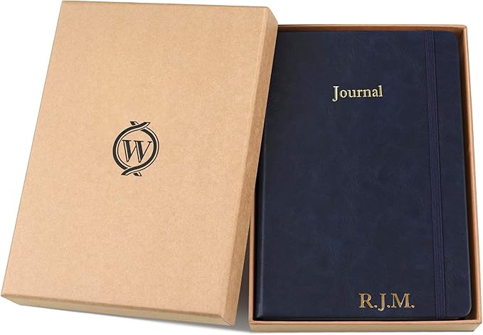 Wykeham's Executive 2026 Undated Daily Journal Planner – Customization Available (Personalized Royal Blue, 8.5"×5.5" - Undated) - Bloomnest