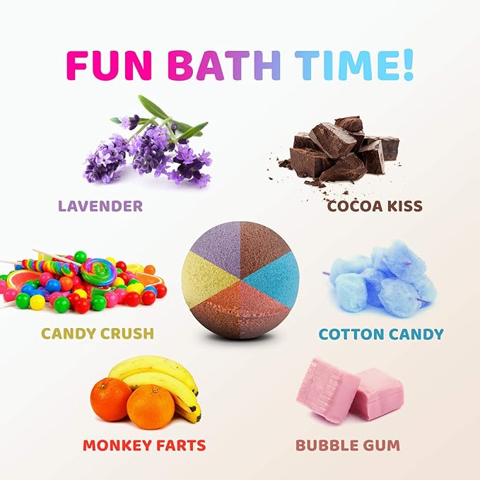 Bath Bombs for Kids Set with Toys Surprise Inside for Kids | Nautical Toys | Natural and Safe for Girls, Boys, Teens - Perfect for Gift - Handmade in USA - Bloomnest