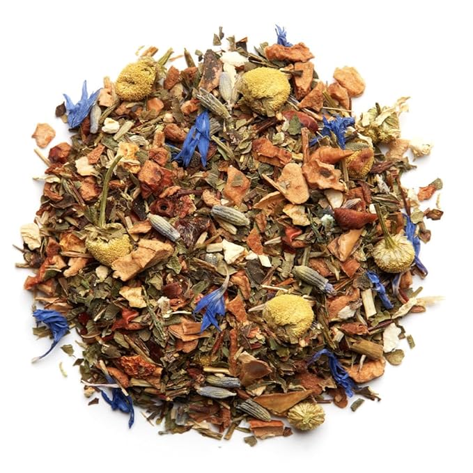 Palais des Thés - Sunset Sleep - Caffeine-Free Rooibos Tea with Chamomile & Lemon Verbena - Premium Tea Bags, Serves 20 Cups - Bloomnest