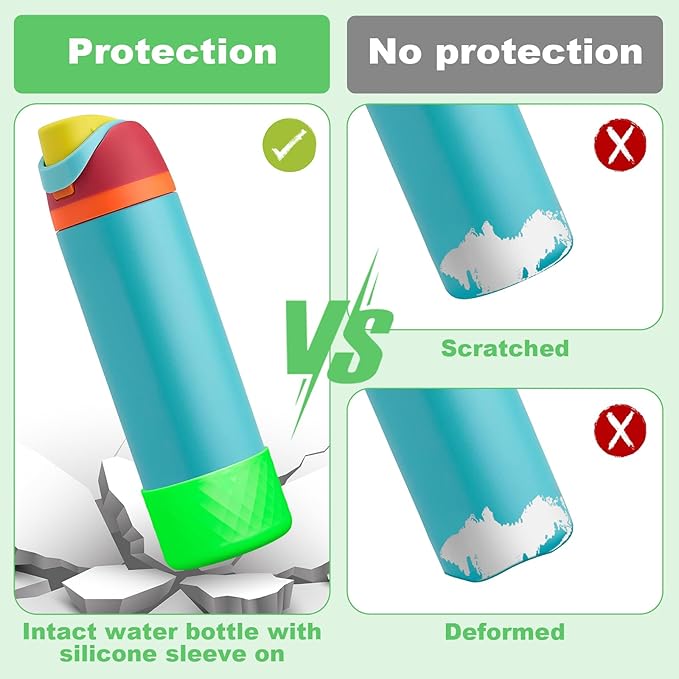 Silicone Boot for Owala Water Bottle 24 oz 32 oz 40 oz, Anti-Slip Protective Sleeve for FreeSip/Twist/Flip Stainless Steel Water Bottles Accessories BEONSKY